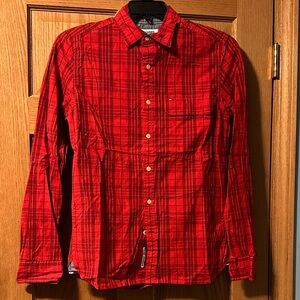 Tommy Hilfiger Men's Red Plaid Shirt